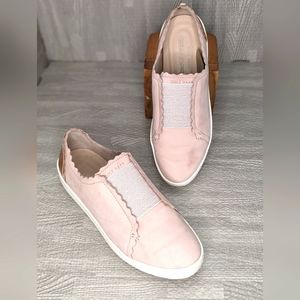 Cole Haan GrandPro Spectator Pink/Rose Gold Scalloped Sneakers, 6